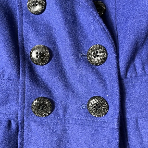 London Fog Purple Double Breasted jacket girls size 10/12 - Picture 4 of 6